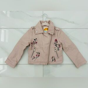 C&C California Kids Jacket with Floral Embroidery - Light Pink
